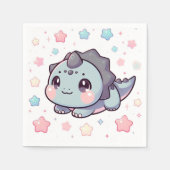 Prähistorische Elegant Dinosaur Babydusche Serviette (Vorderseite)