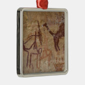 Prähistorische Felsgemälde mit Kamelen und Ornament Aus Metall (Rechts)