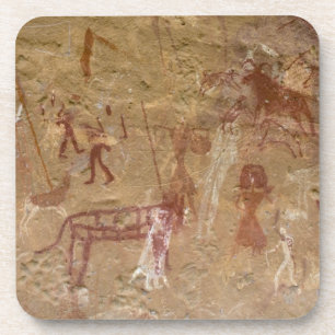 Prähistorische Felsmalereien, Akakus, Sahara Getränkeuntersetzer