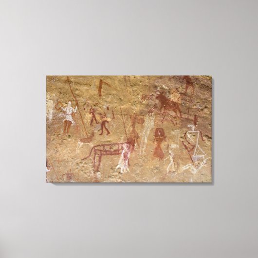 prähistorische Felsmalereien, Akakus, Sahara Leinwanddruck (Vorderseite)