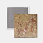 prähistorische Felsmalereien, Akakus, Sahara Magnet (Vorderseite/Rückseite)