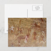 prähistorische Felsmalereien, Akakus, Sahara Postkarte (Vorne/Hinten)