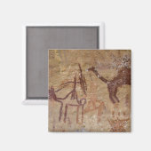 Prähistorische Felsmalereien mit Kamelen und Magnet (Vorderseite/Rückseite)