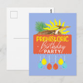 Prähistorische Geburtstagspartei Pterodactyl Dino Postkarte (Vorne/Hinten)