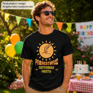 Prähistorische Geburtstagspartei Pterodactyl Dino T-Shirt