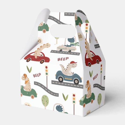 Prähistorische Gruppen von farbenfrohen Dinosaurie Geschenkschachtel (Vorderseite)