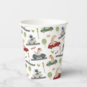 Prähistorische Gruppen von farbenfrohen Dinosaurie Pappbecher (Rückseite)