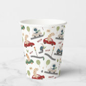 Prähistorische Gruppen von farbenfrohen Dinosaurie Pappbecher (Rechts)