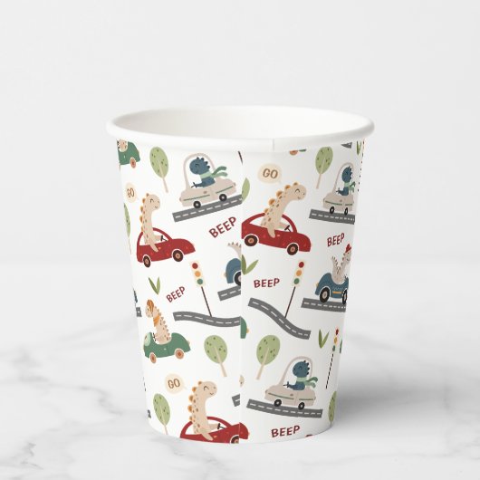 Prähistorische Gruppen von farbenfrohen Dinosaurie Pappbecher (Rechts)