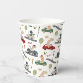 Prähistorische Gruppen von farbenfrohen Dinosaurie Pappbecher (Vorderseite)