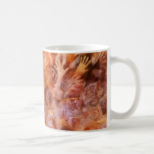 Prähistorische Höhlen-Malerei der Handkaffee-Tas Kaffeetasse
