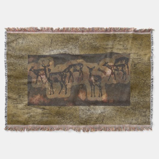 Prähistorische Höhlenmalereien an der Hirschherde Decke (Vorderseite)