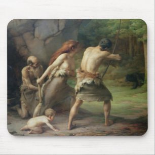 Prähistorische Mann-Jagd-Bären, 1832 Mousepad