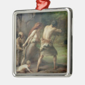 Prähistorische Mann-Jagd-Bären, 1832 Silbernes Ornament (Links)