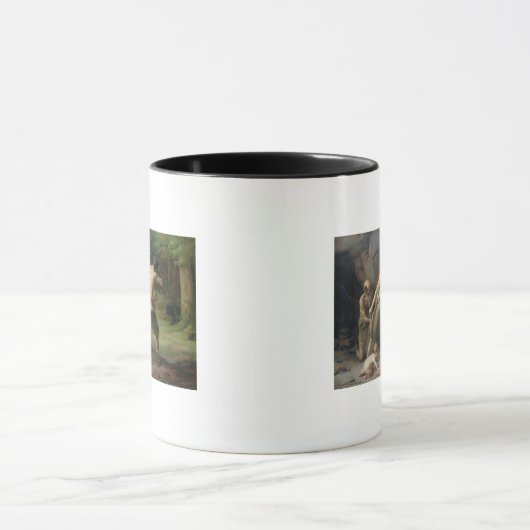 Prähistorische Mann-Jagd-Bären, 1832 Tasse (Zentrum)