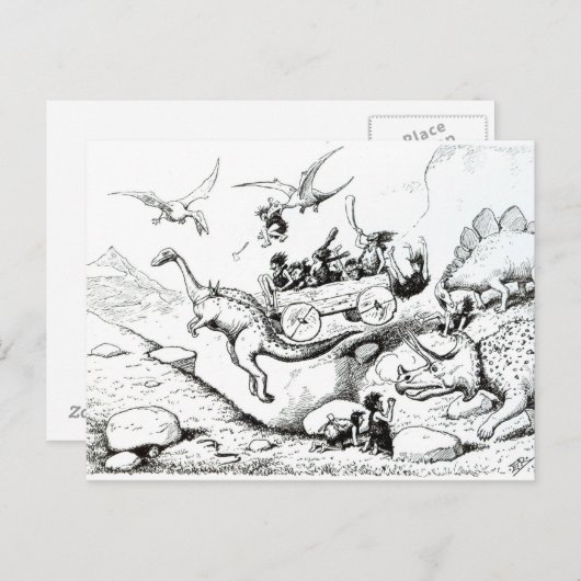 Prähistorische Päpste, 1894 Postkarte (Vorne/Hinten)