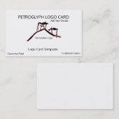 Prähistorische Petroglyph-Tiere - Symbol-Logo Visitenkarte (Vorne/Hinten)