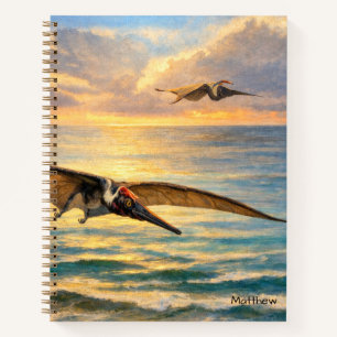 Prähistorische Pterodactylus-Dinosaurier Notizblock