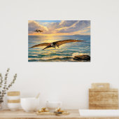 Prähistorische Pterodactylus-Dinosaurier Poster (Küche)