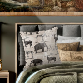 Prähistorische Säugetiere Wollmammut, Megaceros Kissen