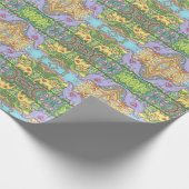 PRÄHISTORISCHE SPANIEN-DINOSAURS-WRAPPING-PAPIER W GESCHENKPAPIER (Ecke)