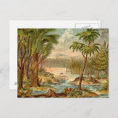 Prähistorische Szene Antike Print Postkarte (Vorne/Hinten)