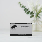 Prähistorische Tiere Black Buffalo Bison Visitenkarte (Stehend Vorderseite)