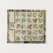 Prähistorische Tiere - Dinosaurier, Säugetiere, Fi Wandteppich (Vorderseite (Horizontal))