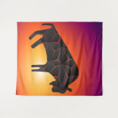 Prähistorische Tiere Fiery Bison Wandteppich (Vorderseite (Horizontal))