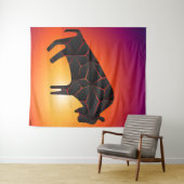 Prähistorische Tiere Fiery Bison Wandteppich (Beispiel (Horizontal))