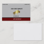 Prähistorische Tiere Gold Buffalo Visitenkarte (Vorne/Hinten)