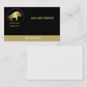 Prähistorische Tiere Logo Gold Buffalo Visitenkarte (Vorne/Hinten)