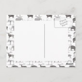 Prähistorische Tiere - Wollmammut und Megaceros Postkarte (Rückseite)