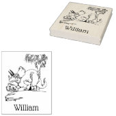Prähistorische Triceratops Dinosauriername Gummistempel (Stempel)