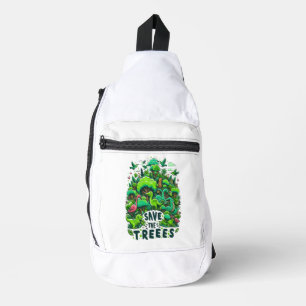 Prähistorische Wächter: Rett der Bäume Crossbody Bag