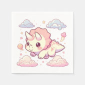 Prähistorische Whimsical Dinosaur Babydusche Serviette (Vorderseite)