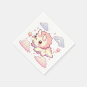 Prähistorische Whimsical Dinosaur Babydusche Serviette (Ecke)