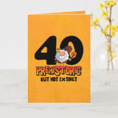 Prähistorischer 40. Geburtstag Karte (Gelbe Blume)