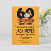 Prähistorischer 60. Geburtstag Einladung (Stehend Vorderseite)