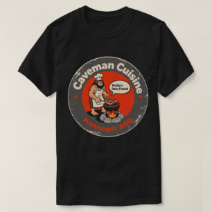 Prähistorischer BBQ-Koch kocht Caveman-Cuts T-Shirt