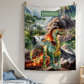 Prähistorischer Dinosaurier Blanket Geschenk Boys  Fleecedecke