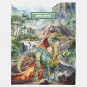 Prähistorischer Dinosaurier Blanket Geschenk Boys Fleecedecke (Vorderseite)