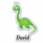 Prähistorischer Dinosaurier mit Namen Aufkleber (Vorderseite)