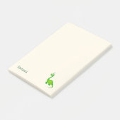 Prähistorischer Dinosaurier mit Namen Post-it Klebezettel (angewinkelt)