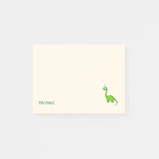 Prähistorischer Dinosaurier mit Namen Post-it Klebezettel (Vorderseite)
