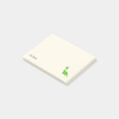 Prähistorischer Dinosaurier mit Namen Post-it Klebezettel (angewinkelt)