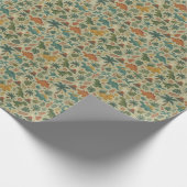 Prähistorischer Dinosaurier mit Vulkanen Geschenkpapier (Ecke)
