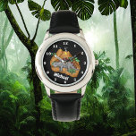Prähistorischer Dinosaurier: Namensüberwachung Armbanduhr<br><div class="desc">Design von Jamie Kay unter www.digiwebstudio.com</div>