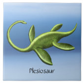 Prähistorischer Elasmosaurus Plesiosaurus Keramik  Fliese (Vorderseite)