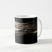 Prähistorischer Fischschädel-Grunge-Dunkle-Kunst Kaffeetasse (VorderseiteRechts)